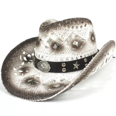 Chapeau Country Paille Blanc